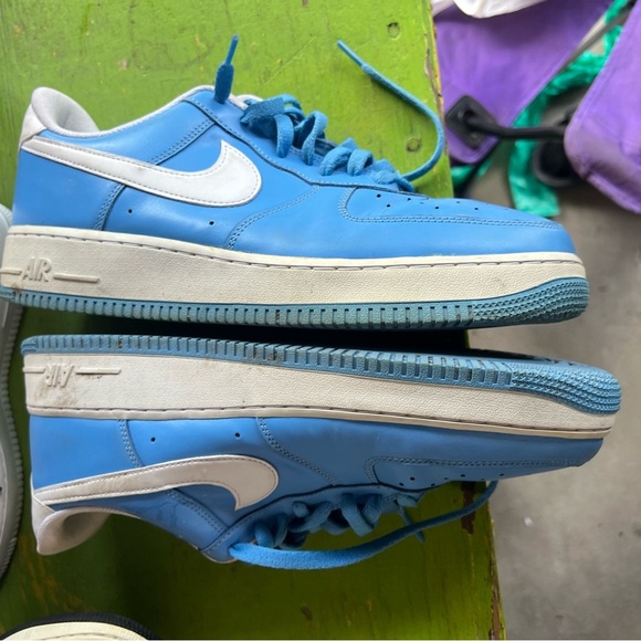Nike Men's Sky Blue Athletic Shoes Air Force 1 size 10.5 - Picture 4 of 8